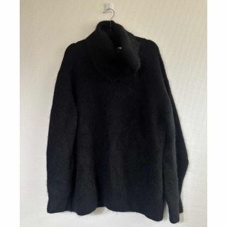 エイチアンドエム(H&M)のアルパカブレンド　変形ネックオーバーサイズニット(ニット/セーター)