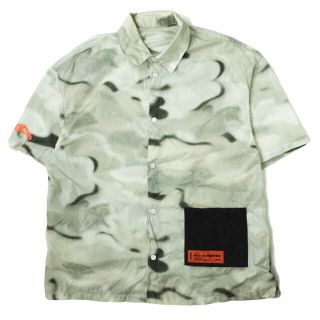 HERON PRESTON ヘロンプレストン 20SS イタリア製 S/S CAMOUFLAGE POCKET SHIRT カモフラージュショートスリーブシャツ HMGA012S20910006 L グレー 半袖 CTNMB トップス【中古】【HERON PRESTON】(シャツ)