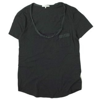 ジェームスパース(JAMES PERSE)のJAMES PERSE ジェームスパース アメリカ製 Uネックポケットカットソー WLD3973 1 ブラック 半袖 Tシャツ トップス【中古】【JAMES PERSE】(Tシャツ(半袖/袖なし))