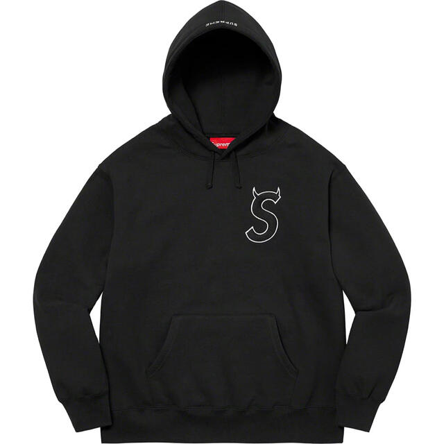 S 黒 Supreme S Logo Hooded Sweatshirt 新品