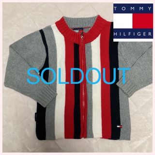 トミーヒルフィガー(TOMMY HILFIGER)の美品　トミーヒルフィガー　100cm  110cm ニット　ジップアップ(ジャケット/上着)