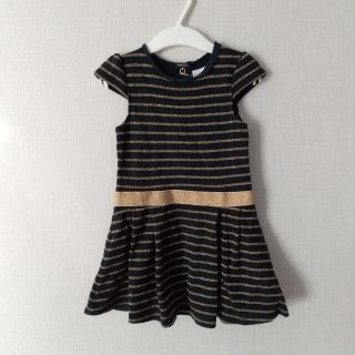 プチバトー(PETIT BATEAU)のプチバトー ボーダーワンピース 3ans 95(ワンピース)