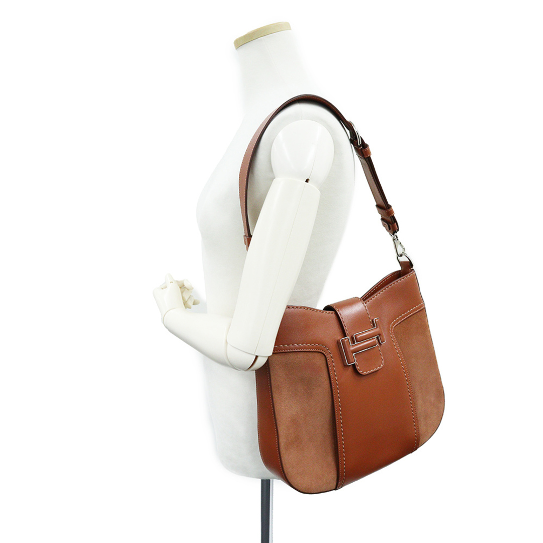 TOD'S - トッズ ホーボー ダブルT ショルダーバッグ カーフスキン