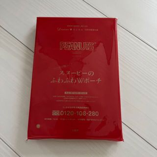 タカラジマシャ(宝島社)のリンネル 付録☆スヌーピーのふわふわＷポーチ(キャラクターグッズ)