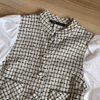 ザラ(ZARA)のZARA ツイード トップス(シャツ/ブラウス(長袖/七分))