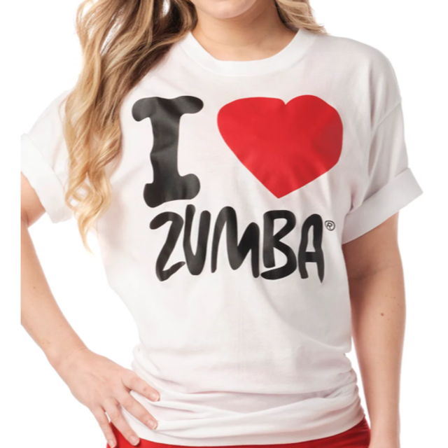 Zumba(ズンバ)のZUMBA　ズンバ　新作　未開封　正規品　未使用　新品　白　Tシャツ　フリー レディースのトップス(Tシャツ(半袖/袖なし))の商品写真