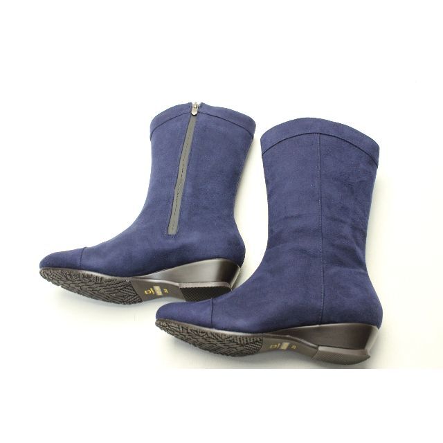 卑弥呼(ヒミコ)の新品♪HIMIKO RAIN レイン スエードブーツ(22.5ｃｍ)NV レディースの靴/シューズ(ブーツ)の商品写真