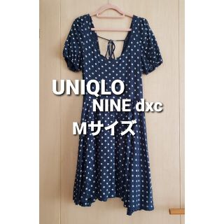 ユニクロ(UNIQLO)のM 水玉 半袖 ワンピース ユニクロ NINE dxc(ひざ丈ワンピース)