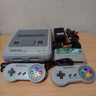 スーパーファミコン(スーパーファミコン)のスーパーファミコン カセット付き 動作確認品(家庭用ゲーム機本体)