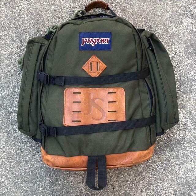 【極美品】レアモデル jansport 80s USA製 レザーパッチ 2way