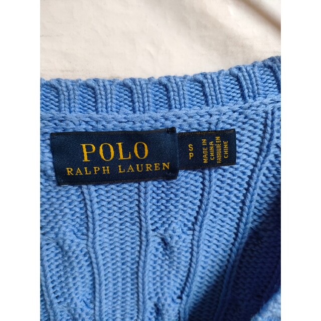 POLO RALPH LAUREN(ポロラルフローレン)のポロラルフローレン　ケーブルニット　Vネック　ポニー　ポロベア　セーター レディースのトップス(ニット/セーター)の商品写真