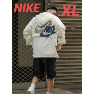 ナイキ(NIKE)のNIKE ナイロンジャケット ジャージ ホワイト ブルー オレンジ レッド　XL(ナイロンジャケット)