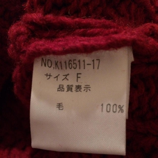 Kastane(カスタネ)のkastane 赤ニット レディースのトップス(ニット/セーター)の商品写真