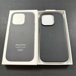 Apple - 【未使用】iPhone 14 Pro専用純正レザーケース ミッドナイトの 