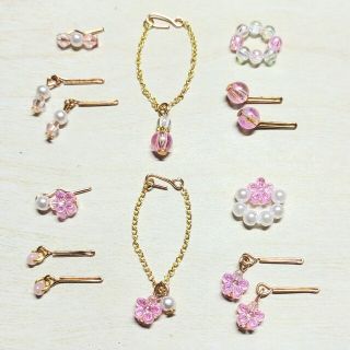 リカちゃん　イヤリング（ピアス）ネックレス　ヘアピン　ブレスレット(人形)