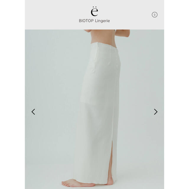 yo BIOTOP Lingeri Wool sheer tight skirt-