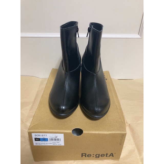 Re:getA(リゲッタ)の【超美品】Re:getA リゲッタ★ウェッジソールショートブーツ M・黒 レディースの靴/シューズ(ブーツ)の商品写真