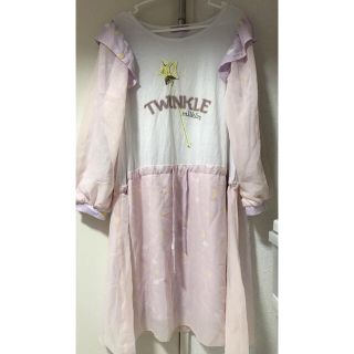milklim パステルピンク クロス ワンピース