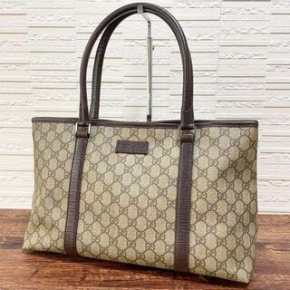 グッチ(Gucci)のグッチ GGスプリーム PVC×レザー ハンド ショルダー トート バッグ(トートバッグ)