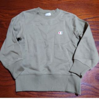 チャンピオン(Champion)の新品　本体綿100％　Champion　裏起毛トレーナー   120   カーキ(Tシャツ/カットソー)