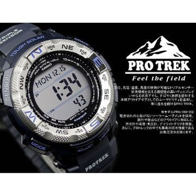 CASIO(カシオ)のカシオ時計☆ソーラー搭載プロトレック！！登山トリプルセンサー 本格計測☆ メンズの時計(腕時計(デジタル))の商品写真