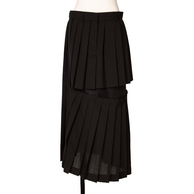 sacai - 【未使用】sacai Suiting x Chiffon Skirtの通販 by sacai - 【未使用】sacai Suiting x Chiffon Skirtの通販 by
