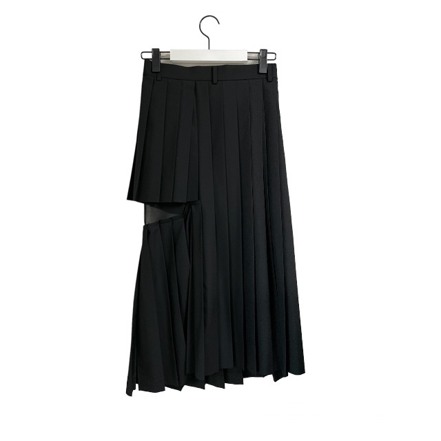 sacai - 【未使用】sacai Suiting x Chiffon Skirtの通販 by sacai - 【未使用】sacai Suiting x Chiffon Skirtの通販 by