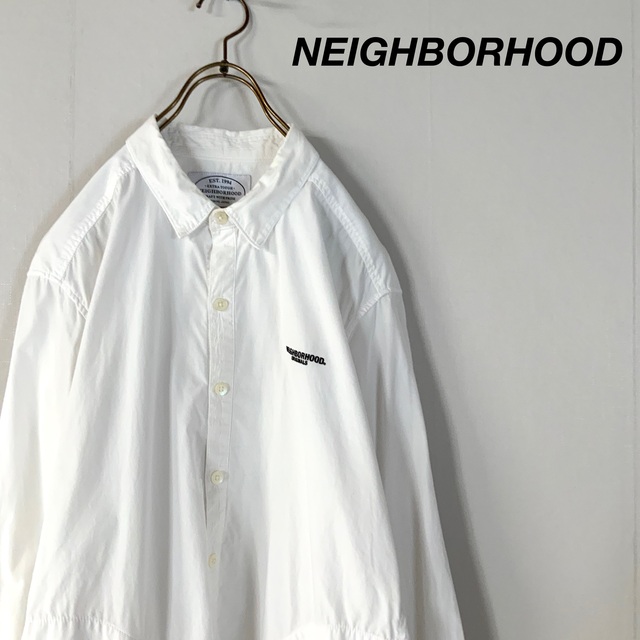 【美品】NEIGHBORHOOD ネイバーフッド 刺繍ロゴ デザインシャツ