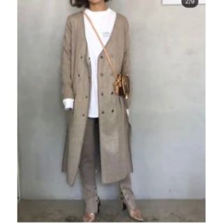 アメリヴィンテージ(Ameri VINTAGE)のGLITTER 2WAY DOUBLE JACKET DRESS(カーディガン)