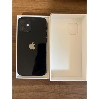 アイフォーン(iPhone)のiPhone12 mini 64gb ブラック 黒 美品　SIMフリー(スマートフォン本体)