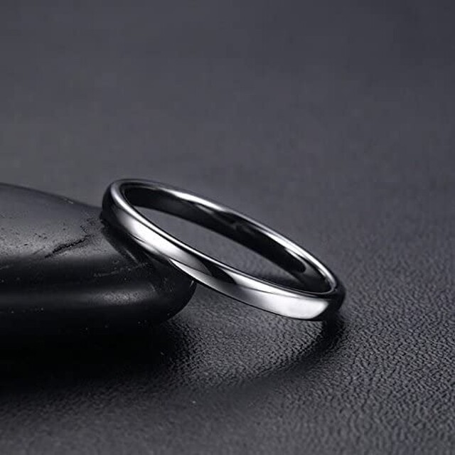 R002 指輪 リング メンズ レディース アクセサリー 2mm ピンキーリング レディースのアクセサリー(リング(指輪))の商品写真