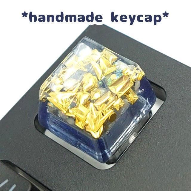 自作キーキャップ ぷっくりスイッチ キラキラパープル キートップ keycap