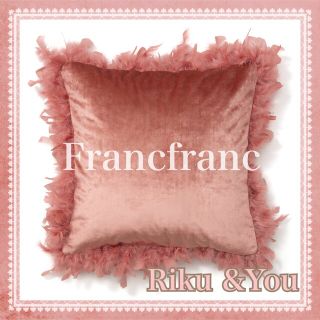 フランフラン(Francfranc)のFrancfranc ベルベットフェザークッションカバー　新品　定価¥3000(クッションカバー)