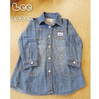 リー(Lee)のお安くしました◯美品◯可愛い💛Lee💛100cm　デニム　シャツ　ワンピース(ワンピース)