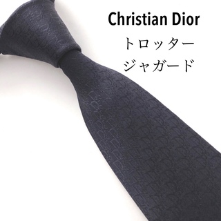 クリスチャンディオール(Christian Dior)のChristian Dior ネクタイ 高級シルク トロッター 総柄 ジャガード(ネクタイ)