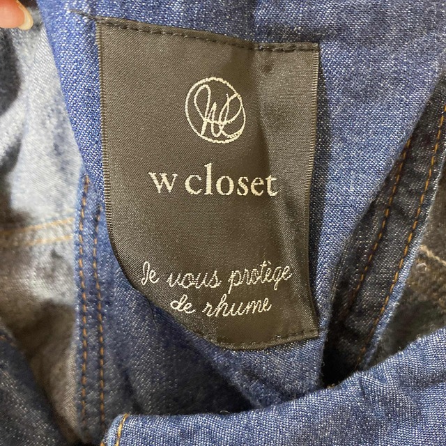 w closet(ダブルクローゼット)の【w closet】バックリボン★デニム風ジャケット レディースのジャケット/アウター(Gジャン/デニムジャケット)の商品写真