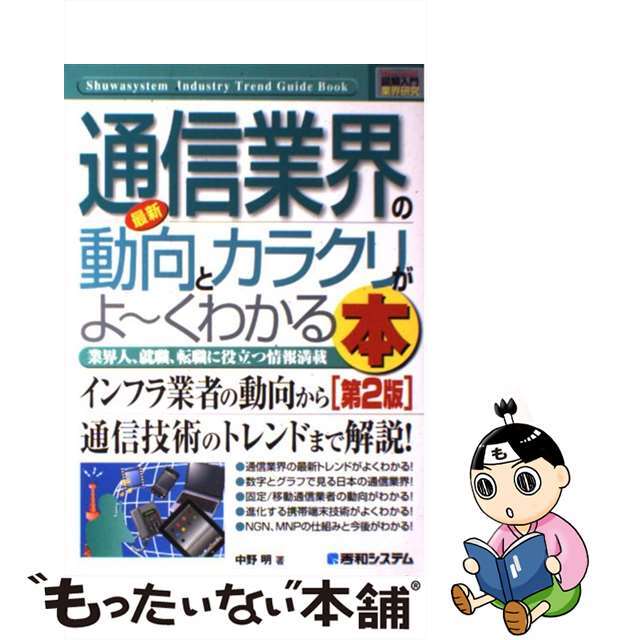 【中古】 最新通信業界の動向とカラクリがよ～くわかる本 業界人、就職、転職に役立つ情報満載 第２版/秀和システム/中野明 エンタメ/ホビーの本(ビジネス/経済)の商品写真