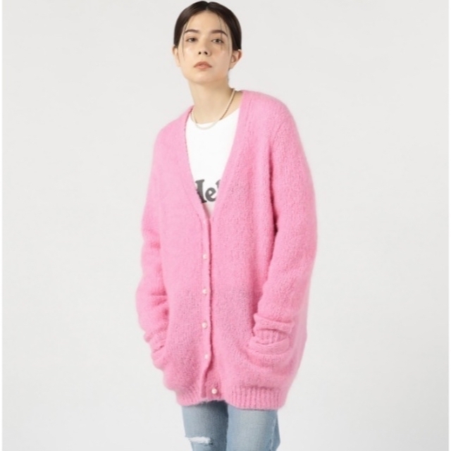 MADISONBLUE LOOSE BIG V CD MOHAIR☆ピンク MADISONBLUE LOOSE BIG V CD MOHAIR☆ピンク