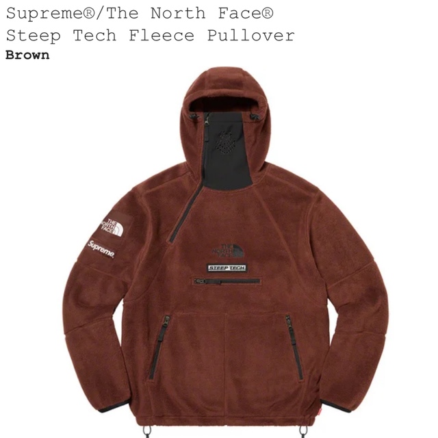 新品supreme×TNF steep tech Flees pullovr