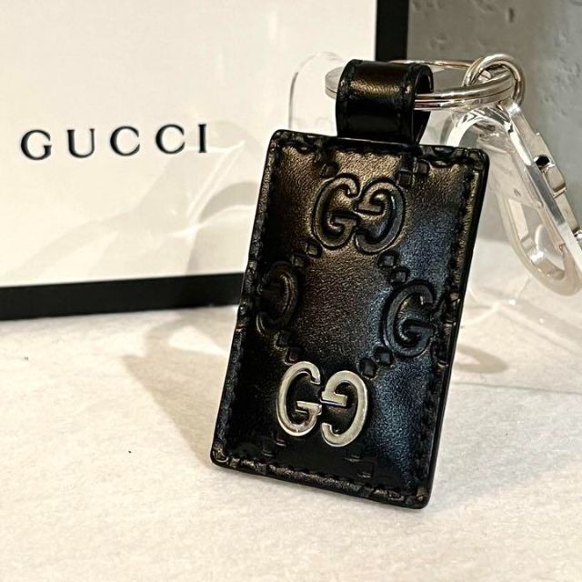 グッチ GUCCI キーケース キーホルダー シマ ドリアン ブラック 黒-