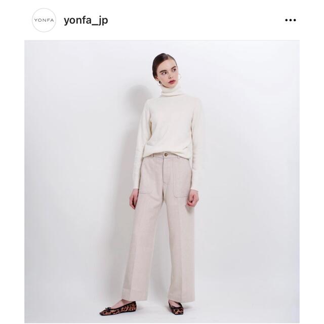 YONFA ウールワイドパンツ　Ｍサイズ レディースのパンツ(カジュアルパンツ)の商品写真