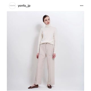 YONFA ウールワイドパンツ　Ｍサイズ(カジュアルパンツ)