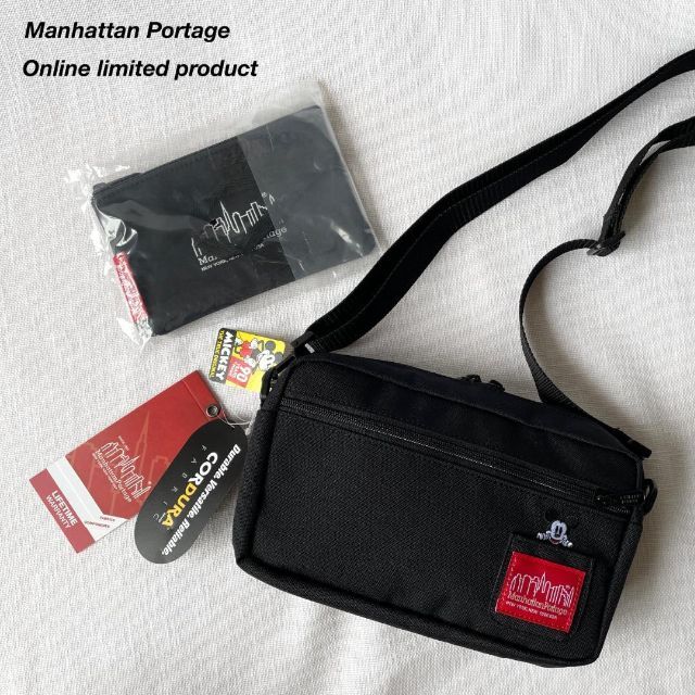 Manhattan Portage(マンハッタンポーテージ)のオンライン限定・ディズニーコラボ マンハッタンポーテージ ショルダーバッグ 黒 メンズのバッグ(ショルダーバッグ)の商品写真