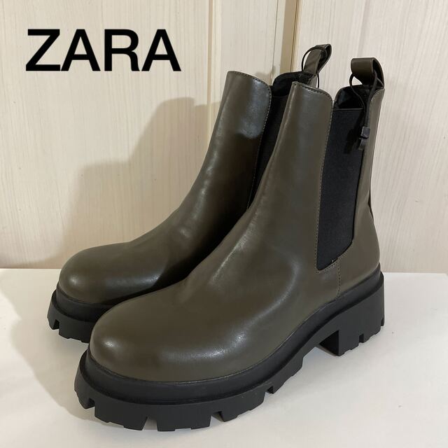 新品タグ付　ZARA  トラックソールブーツ　41ブーツ