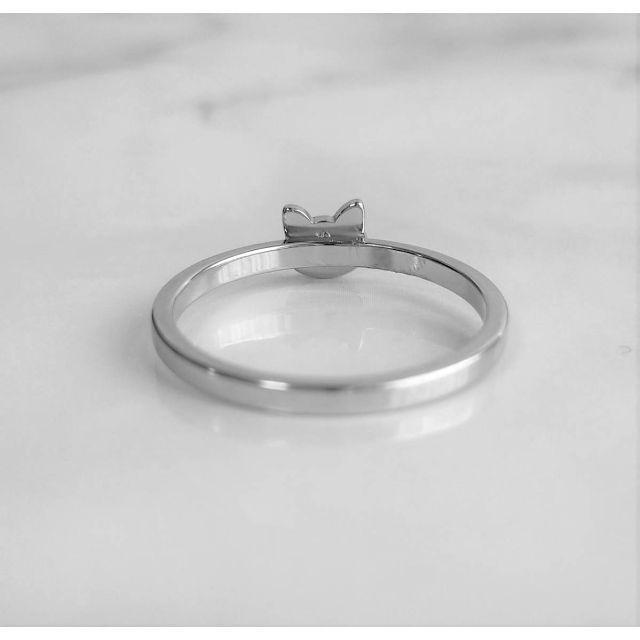 猫リング シルバー 10号 ステンレス かわいい 指輪 ネコ ねこ キャット 猫 レディースのアクセサリー(リング(指輪))の商品写真