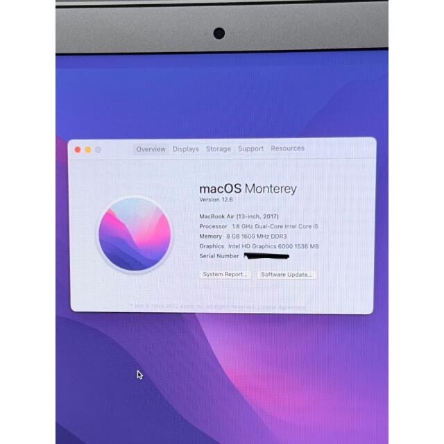 MacBook Air 13 i5 8GB 128GB 2017