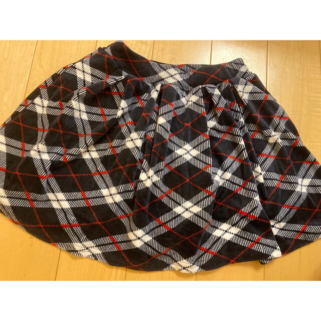 紺 チェック キュロット スカート 120の通販 by ミンコ｜ラクマ