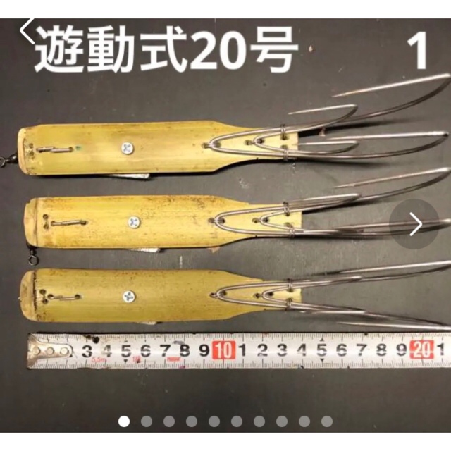 駿パパ自作改良型 ダブルフック4本針タコテンヤ3個　タコ釣り用（タコルアー2） スポーツ/アウトドアのフィッシング(ルアー用品)の商品写真
