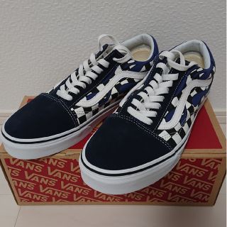 ヴァンズ(VANS)のバンズ オールドスクール ネイビー チェッカー フレイム(スニーカー)