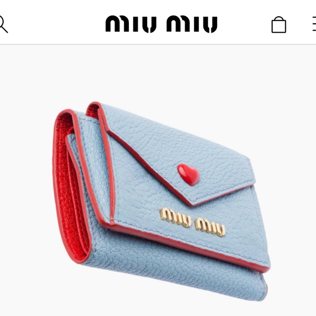 miumiu(ミュウミュウ)のmiumiu ラブレターミニウォレット レディースのファッション小物(財布)の商品写真